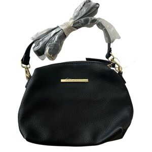 Steve Madden Black Cross Body Bag with Gold Hardware